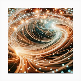 An abstract image of a swirling, luminous vortex of light and energy. Canvas Print