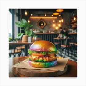 Rainbow Burger Canvas Print