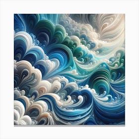 Abstract Wave Painting Canvas Print