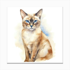Thai Pointed Cat Portrait 3 Canvas Print