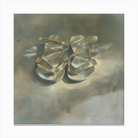 A Twilight Sandals Oil On Canvas Canvas Print
