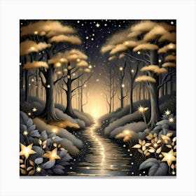 Night In The Forest 1 Canvas Print