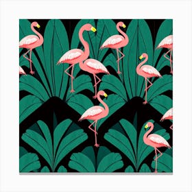 Pink Flamingos Canvas Print