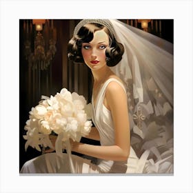 Gatsby Bride Canvas Print