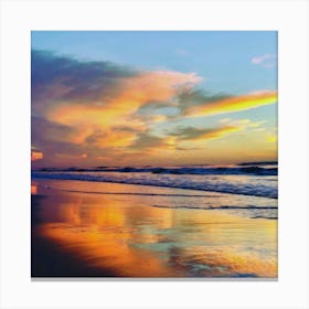 Sunset On The Beach Canvas Print