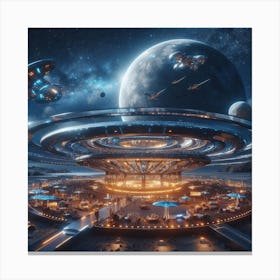 Futuristic City 84 Canvas Print