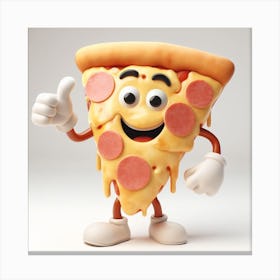 Happy Pizza Canvas Print