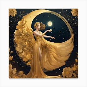 Golden Moon Canvas Print