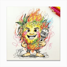 Pineapple King Canvas Print