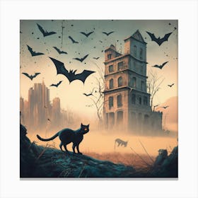 Spooky Castle Canvas Print