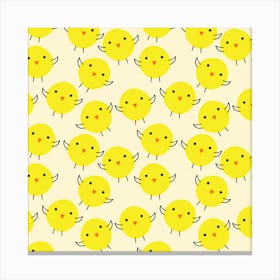 Yellow Chicks Canvas Print