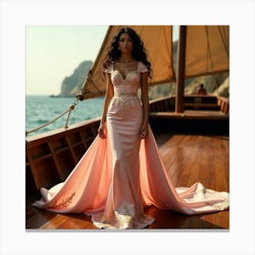 Mermaid Wedding Dress 7 Canvas Print