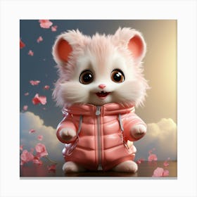 Pink Hamster Canvas Print