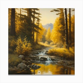 'Sunset Stream' 1 Canvas Print