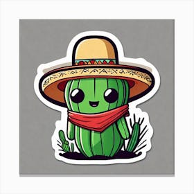 Cactus Sticker 21 Canvas Print