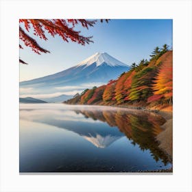 Mt Fuji In Autumn Canvas Print