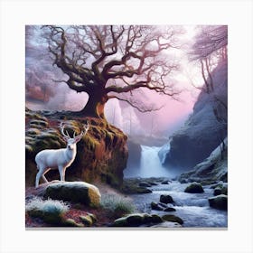 Deer In The Forest 11 Canvas Print
