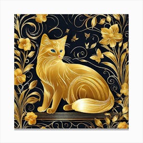 Golden Cat 35 Canvas Print