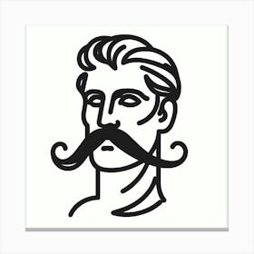 Mustache Logo Canvas Print