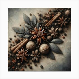 Spices And Herbs Canvas Print