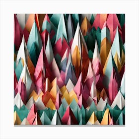 Origami Mountains Canvas Print
