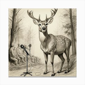 Deer In The Woods 135 Canvas Print