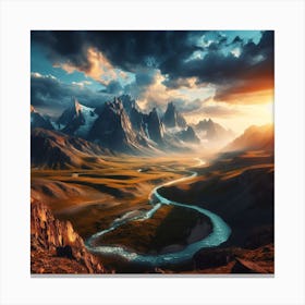 Landscape Hd Wallpaper Canvas Print