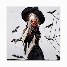 Halloween Witch Canvas Print