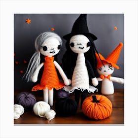 Halloween Dolls 2 Canvas Print