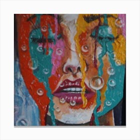 Face With Bubbles Canvas Print