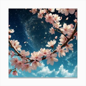 Default Image Digital Artwork Featuring Cherry Blossom Petals 1 Canvas Print