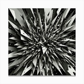 Black and White Abstract Art 156 Canvas Print