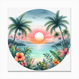 Tropical Sunset 3 Canvas Print