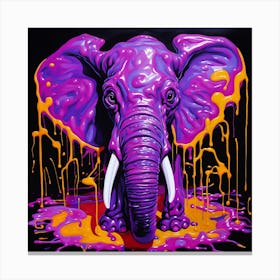 Purple Elephant Canvas Print