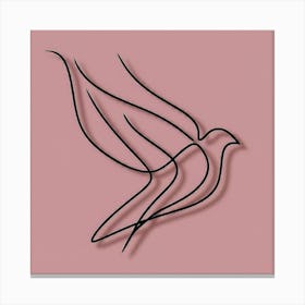 One line Dove Canvas Print