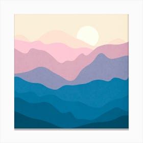 Watercolor sunset landscape 31 Canvas Print