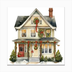 Christmas House Canvas Print