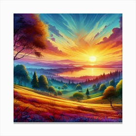 Sunset Landscape Canvas Print