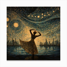 Ballerina Practicing A Pirouette Canvas Print