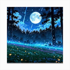 Leonardo Anime Xl Imagine Prompt Viral Anime Nature Wallpaper 3 Canvas Print