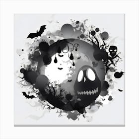 Halloween Skull Canvas Print