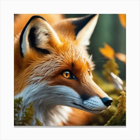 Fox In The Forest 66 Canvas Print