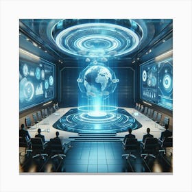 Futuristic Conference Room 3 Canvas Print