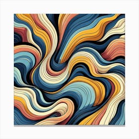 Abstract Wavy Pattern 14 Canvas Print