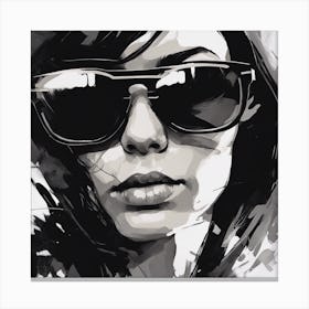 Black And White Painting Canvas Print