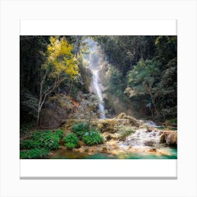 Waterfall In The Jungle Canvas Print