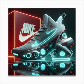 Futuristic Nike Sneaker, Digital Art, 3d Render (3) Canvas Print