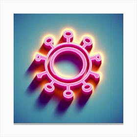 Coronavirus Neon Sign Canvas Print