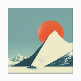 A South Pole Minimal Illustration Canvas Print