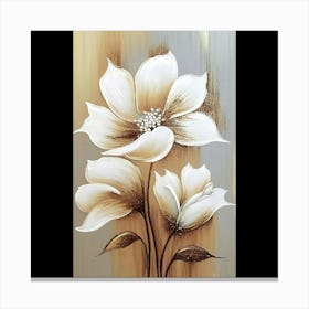 White Flower Painting 1 Canvas Print